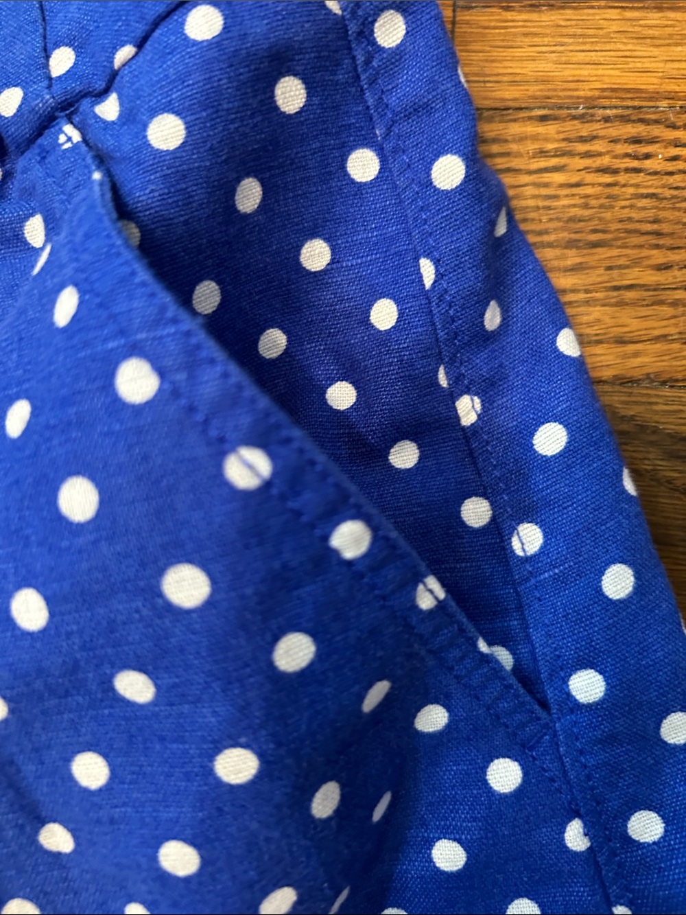 J. Crew Royal Blue Polka Dot Drawstring Mini Skirt - Picture 6 of 9
